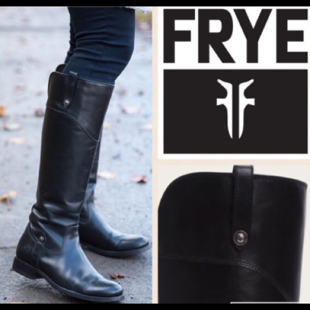 Frye Melissa Tab Tall Boot/Black/size 8.5 NWT